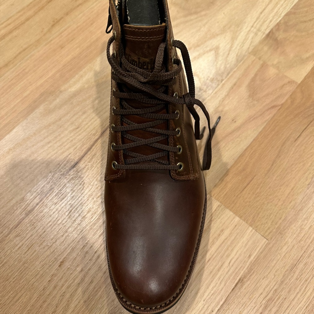 Timberland Men's Kendrick Rich Brown Leather Boots size 10- brand new never worn - Picture 2 of 9